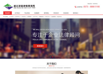 浙江泽春律师事务所网站设计
